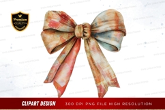 Elegant watercolor bow clipart png Product Image 1