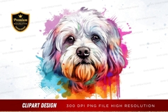Colorful dog portrait clipart png Product Image 1