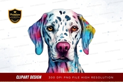 Colorful dalmatian dog clipart png Product Image 1