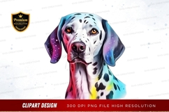 Colorful dalmatian dog clipart png Product Image 1