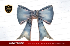 Elegant blue bow clipart png Product Image 1
