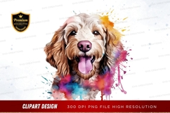 Happy dog with colorful splash Product Image 1