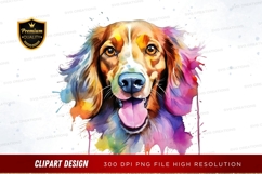 Colorful dog portrait clipart png Product Image 1