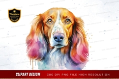 Colorful dog portrait clipart png Product Image 1