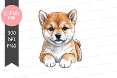 Cute shiba inu puppy clipart png Product Image 1
