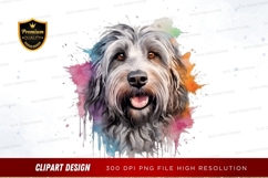 Happy dog with colorful background Product Image 1