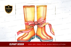 Colorful rain boots with bow Product Image 1