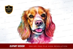 Colorful dog portrait clipart png Product Image 1