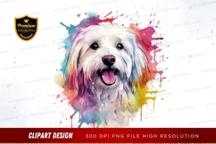 Happy dog with colorful splash Product Image 1