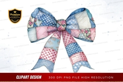 Patchwork bow clipart png Product Image 1
