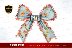 Floral bow clipart png Product Image 1