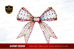 Colorful polka dot bow clipart png Product Image 1