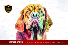 Colorful dog portrait clipart png Product Image 1