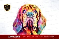 Colorful dog clipart png Product Image 1