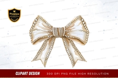 Elegant jewel-encrusted bow clipart png Product Image 1