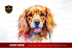 Vibrant dog portrait clipart png Product Image 1