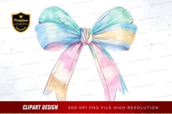Colorful ribbon bow clipart png Product Image 1