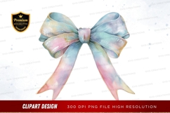 Pastel rainbow bow clipart png Product Image 1