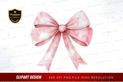 Pink floral bow clipart png Product Image 1