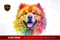 Happy chow chow dog clipart png Product Image 1