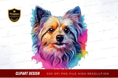Colorful dog portrait clipart png Product Image 1