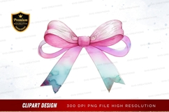 Elegant watercolor bow clipart png Product Image 1