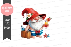 Cheerful gnome on vacation Product Image 1