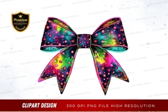 Colorful polka dot bow clipart png Product Image 1