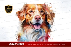 Happy golden retriever clipart png Product Image 1