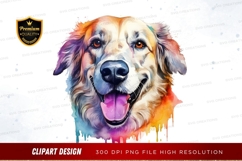 Happy golden retriever clipart png Product Image 1