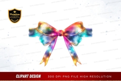 Colorful ribbon bow clipart png Product Image 1