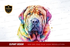 Colorful dog clipart png Product Image 1