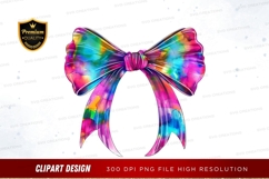 Colorful ribbon bow clipart png Product Image 1