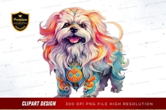 Colorful dog clipart png Product Image 1