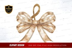 Golden ribbon clipart png Product Image 1