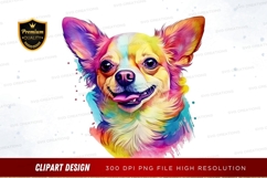 Colorful chihuahua clipart png Product Image 1