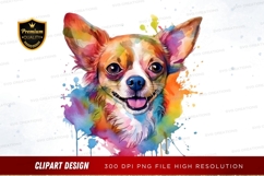 Vibrant chihuahua clipart png Product Image 1