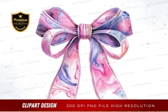 Colorful marble bow clipart png Product Image 1
