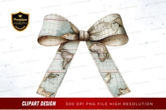 World map bow clipart png Product Image 1