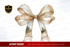 Elegant ribbon bow clipart png Product Image 1