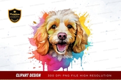 Happy dog with colorful background Product Image 1