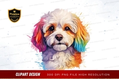 Rainbow puppy clipart png Product Image 1