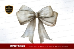 Elegant ribbon bow clipart png Product Image 1