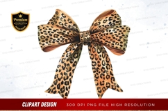 Leopard print bow clipart png Product Image 1