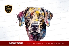Colorful dog portrait clipart png Product Image 1