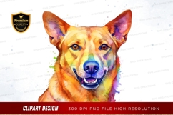Vibrant dog clipart png Product Image 1