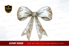 Elegant golden bow clipart png Product Image 1
