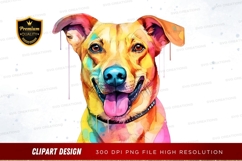 Vibrant dog portrait clipart png Product Image 1