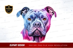 Colorful bulldog clipart png Product Image 1