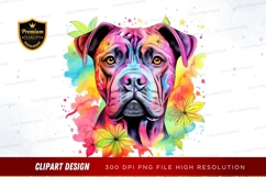 Colorful dog portrait clipart png Product Image 1
